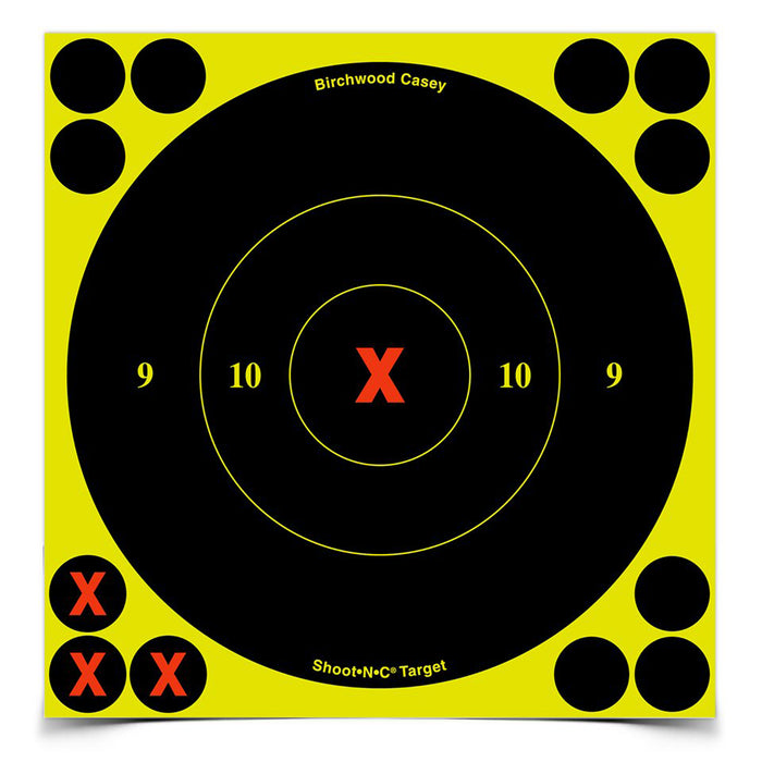 Birchwood Casey BC-34560 Round X-Bullseye Target 60-6