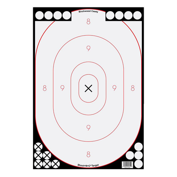 Birchwood Casey BC-34615 White/Black Silhouette Target 5-12x18