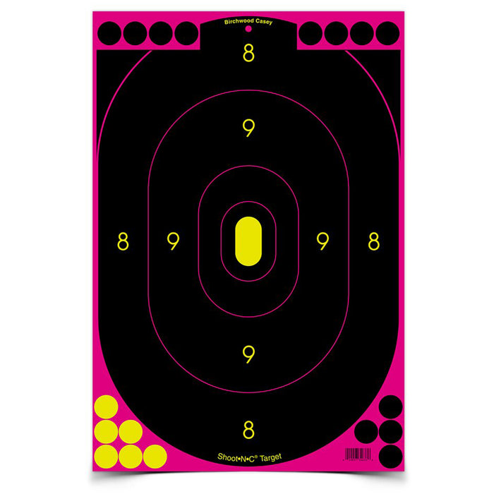 Birchwood Casey BC-34635 SHT-N-C Silhouette Target 5-12X18 Pink