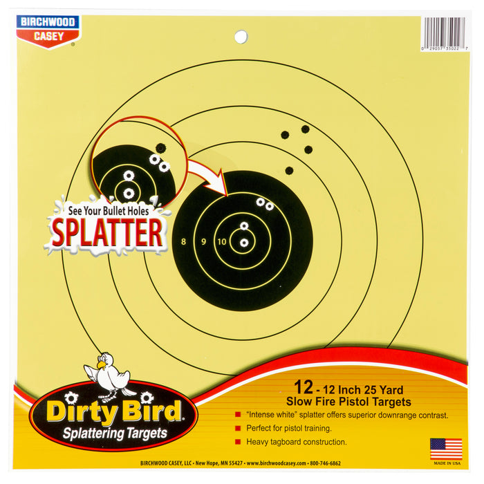 Birchwood Casey BC-35022 Dirty Bird 25-Yard Pistol Target