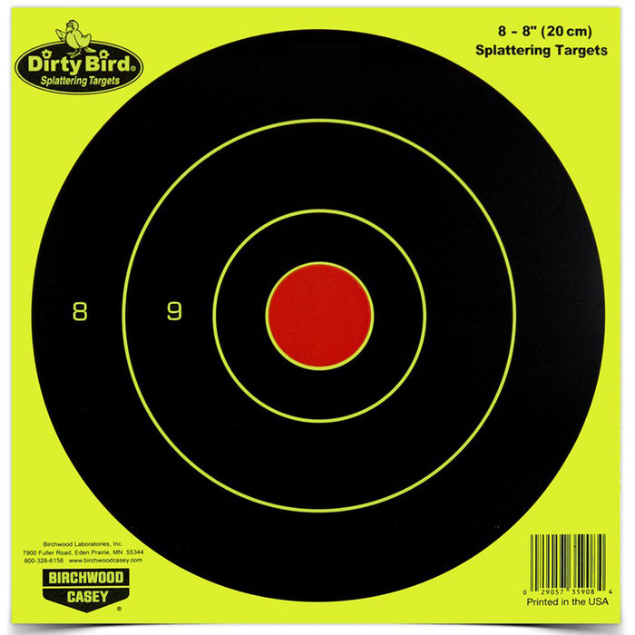 Birchwood Casey BC-35908 Dirty Bird Yellow Round Target 8-8