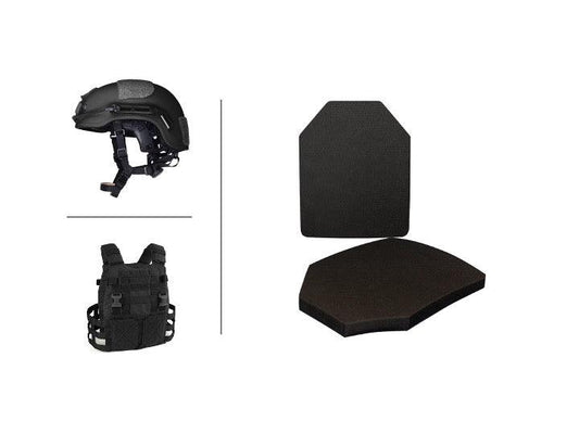 Level IV Body Armor, Carrier & Helmet Combo- 26605 SAPI / Mark II Carrier