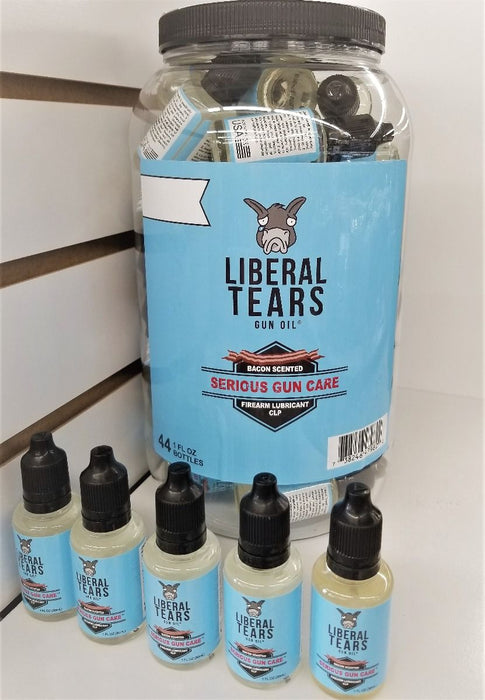 Liberal Tears Gun Oil Point of Sale Jar - 44 x 1oz Bacon Scented Bottles