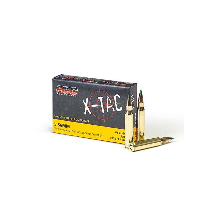 PMC X-TAC 5.56NATO Rifle Ammo - 62 Grain | LAP | 20rd Box