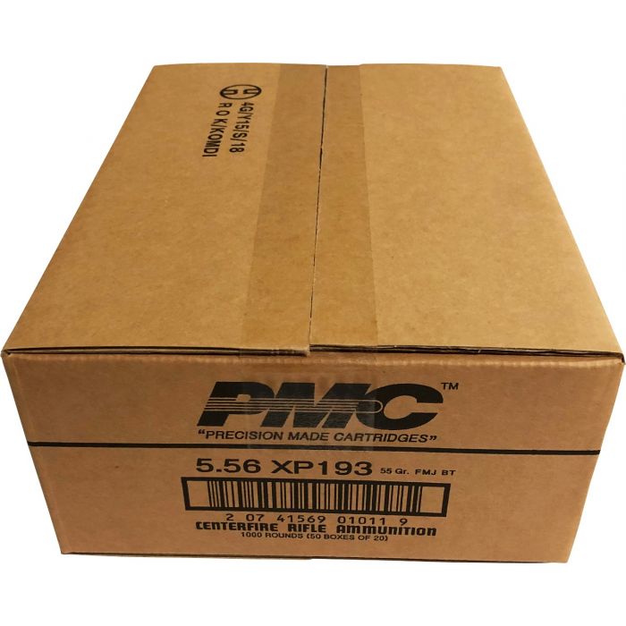 PMC X-TAC 5.56NATO Rifle Ammo - 55 Grain | FMJ-BT | 1000rd Case